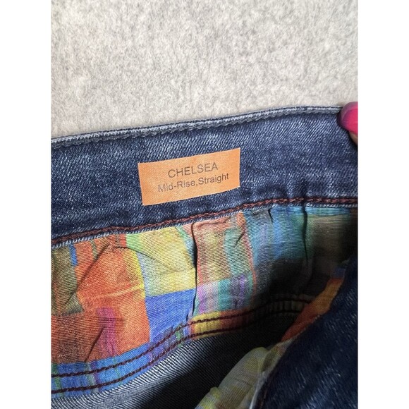 7 Downie Street Pants London Mid-Rise Straight Men’s 34X32  Denim Blue Stretch - Picture 5 of 12